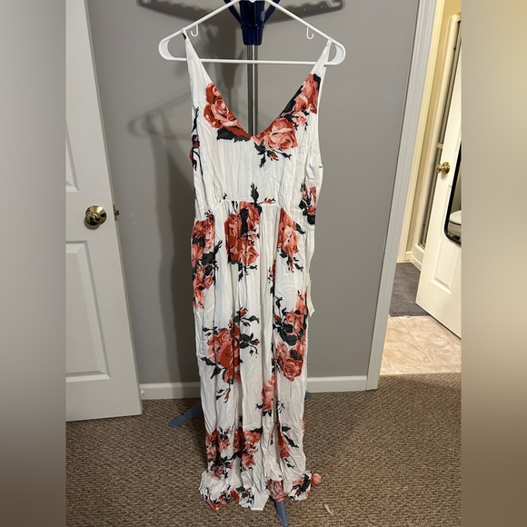 In Mind Ivory Multi Rose Print Maxi Dress - Picture 4 of 6